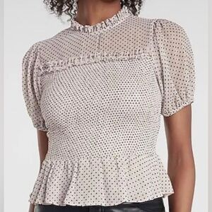 Express Polka Dot Top Size L